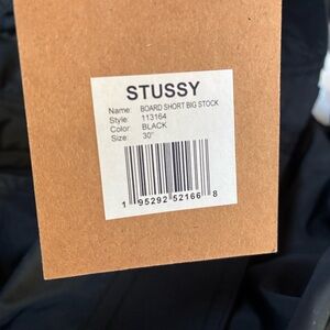Board short big stock, style: 113164, color : black, size 30 the from stussy
